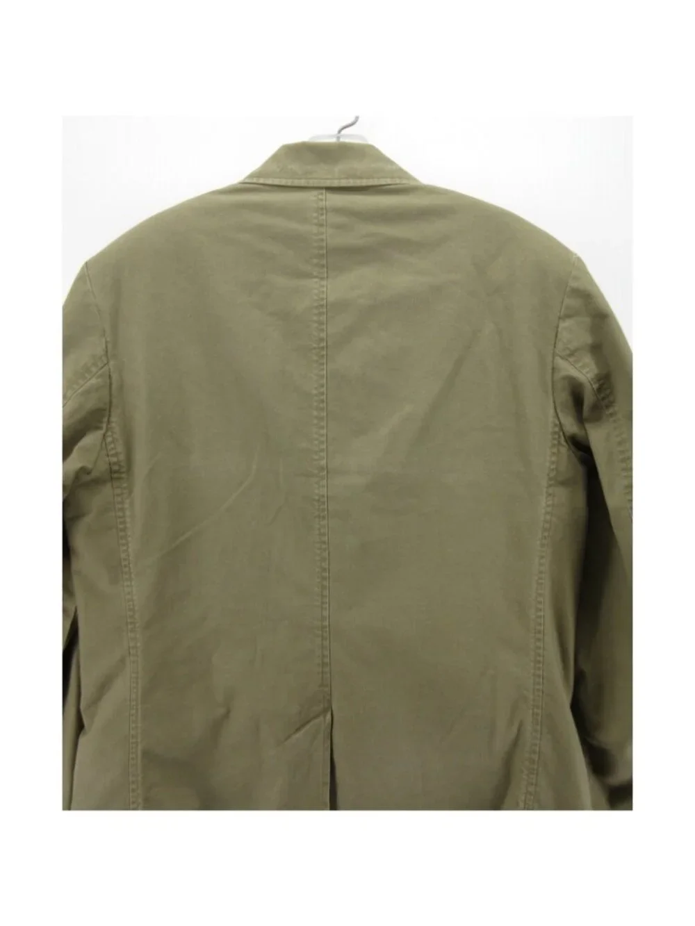 VGT LL Bean Sport Coat 38 Olive Blazer Jacket Safari Utility Canvas